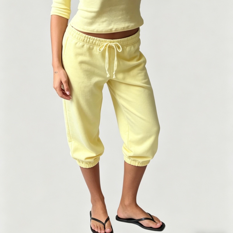 Women Shoes Joggers - Женские спортивные брюки-капри, повседневные однотонные шорты