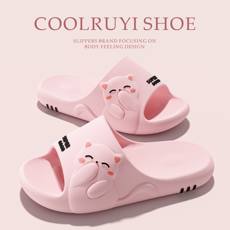 Women'S Shoes For Flat Feet - Парные мультяшные тапочки с котиками, мягкая