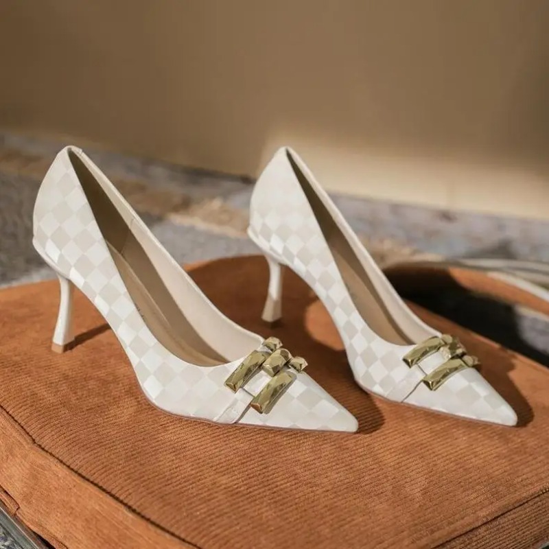 Women Shoes Quick Delivery - Офисные черные туфли на среднем каблуке