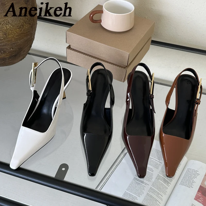 Women Shoes Zara - Aneikeh/2025 летние новые женские туфли-лодочки с