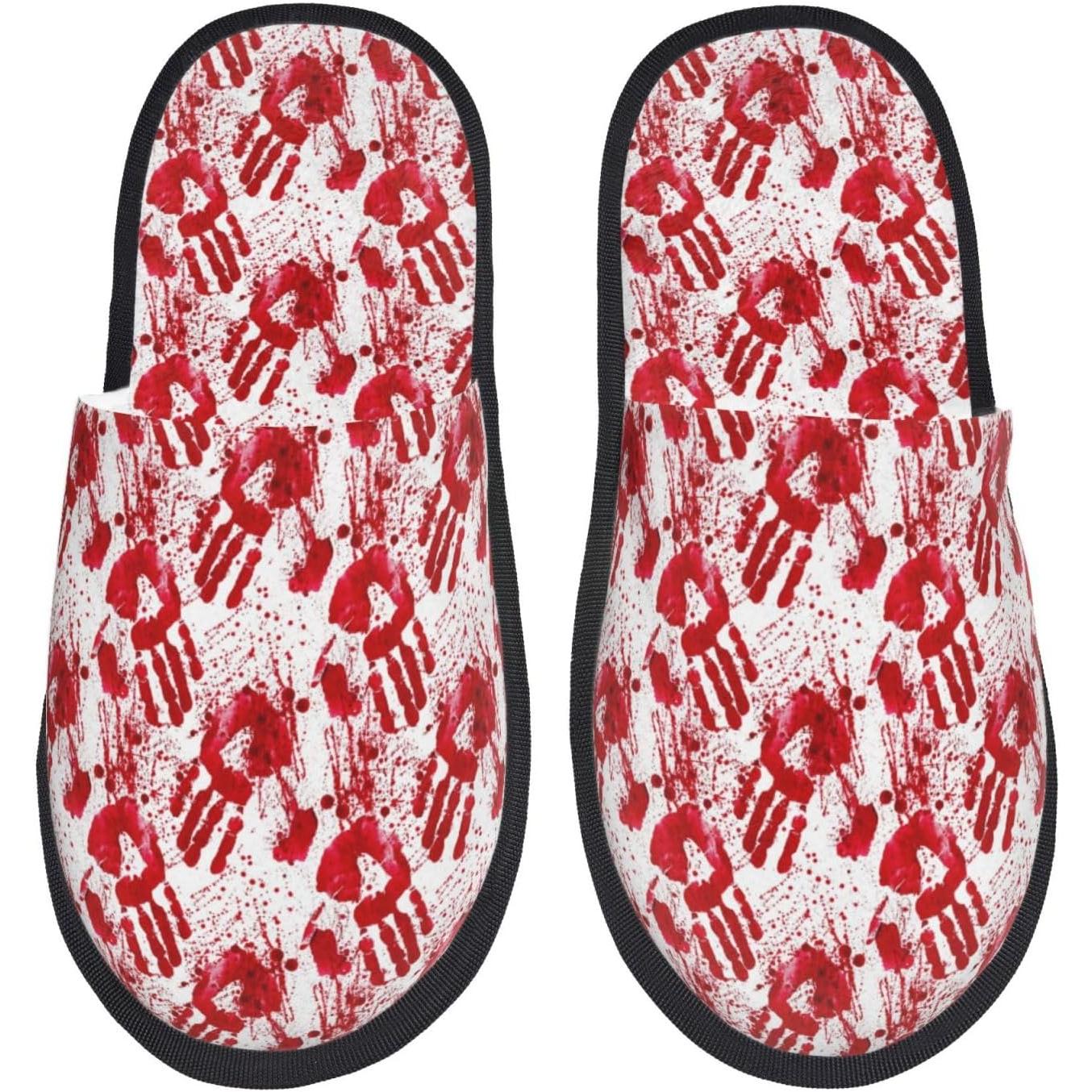 Women'S Shoes Hands Free - Женские тапочки с принтом «Кровавая рука»,
