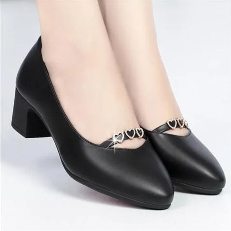 Women Shoes Zara - Женские милые блестящие удобные черные туфли