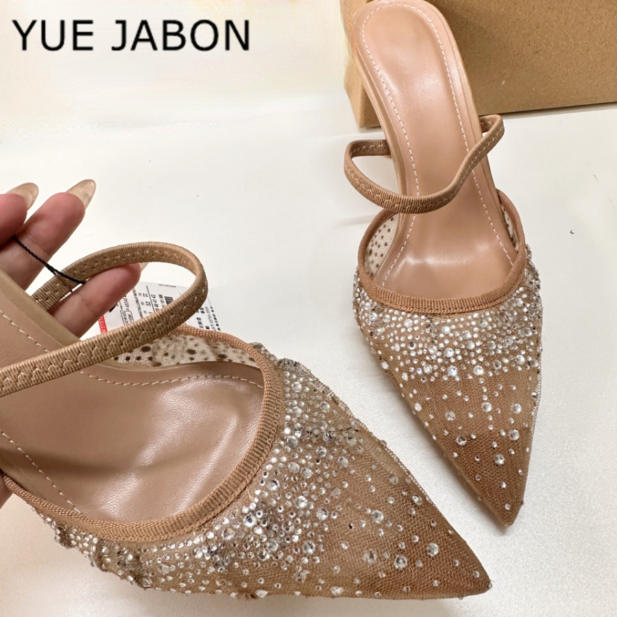 Women Shoes Zara - Сетчатые босоножки на высоком каблуке со