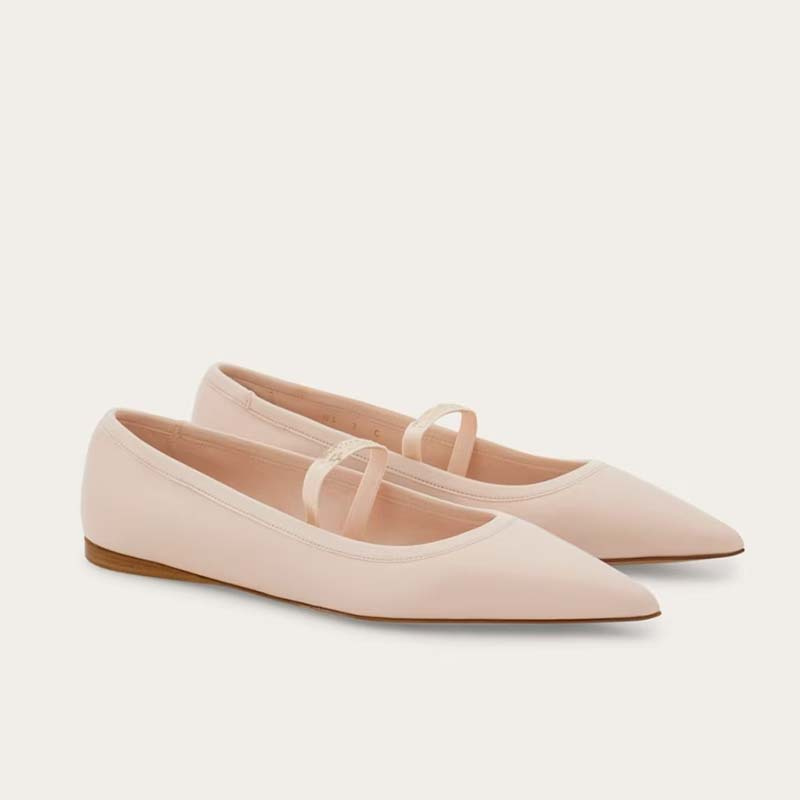 Ribbon Tie Heel - Женские балетки на плоской подошве, балетки