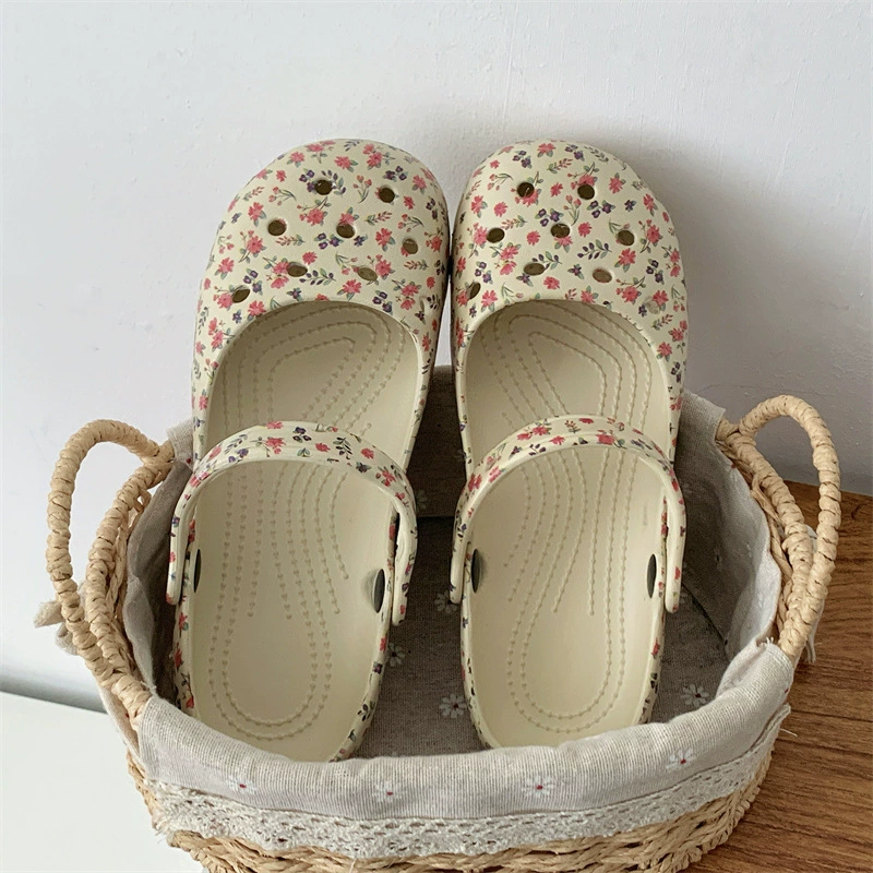 Women'S Shoes Clogs - Новые летние балетки с цветочным принтом