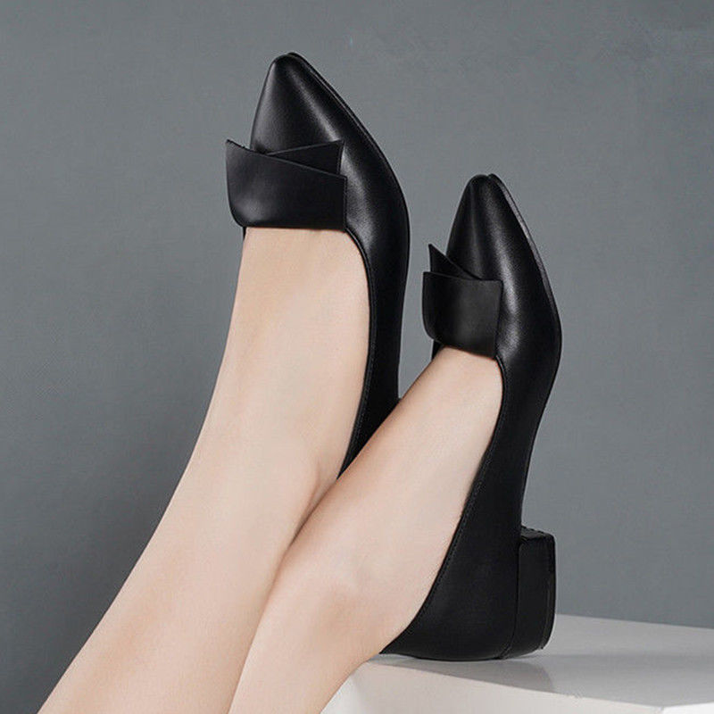 Women Shoes Quick Delivery - Элегантные женские туфли-лодочки на низком каблуке