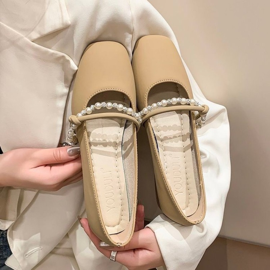 Shoes For Women Flats - Новые элегантные французские туфли-балетки с жемчужным