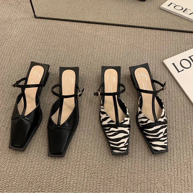 Women Shoes Zara - 2024 летние женские мюли, тапочки, модные
