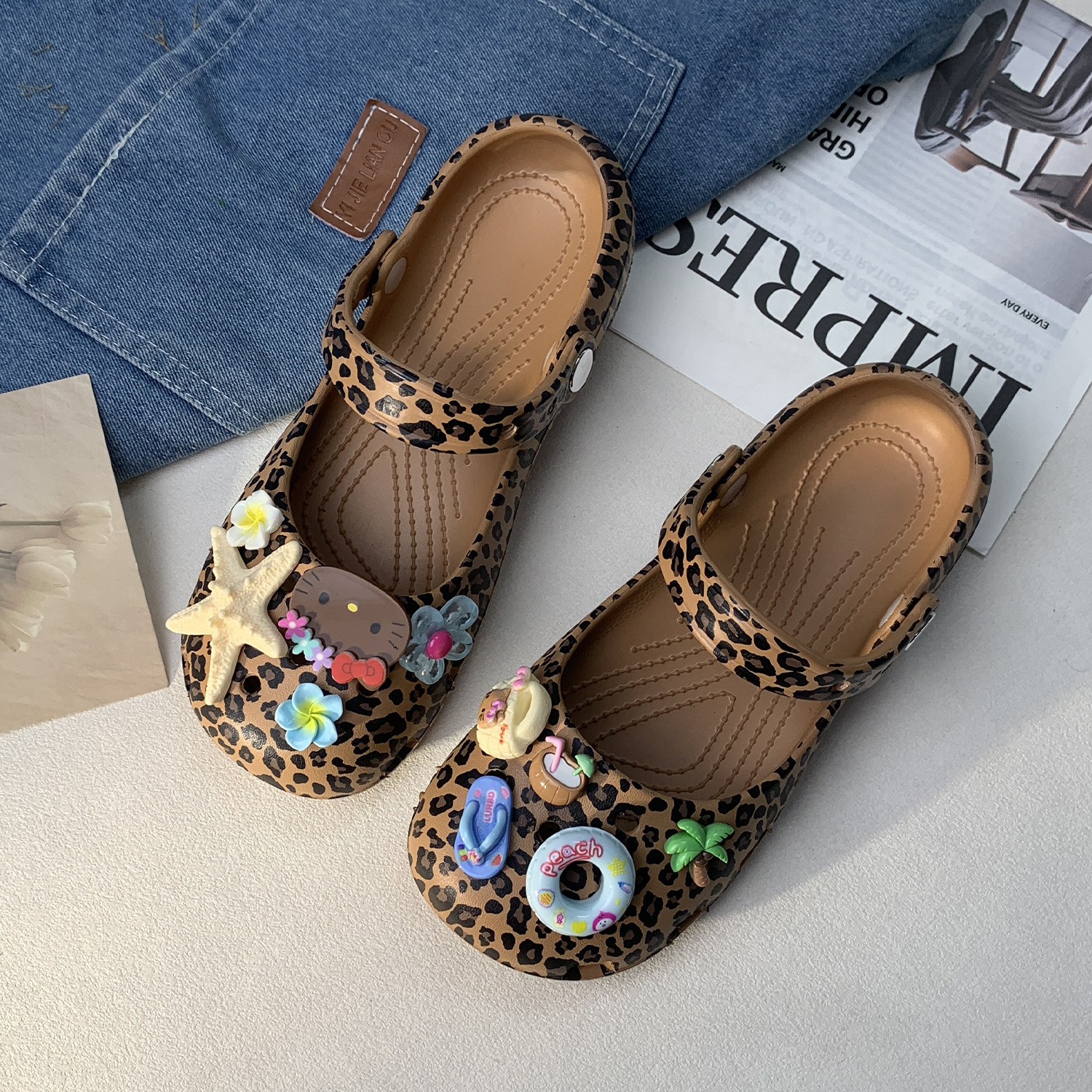 Women'S Shoes Clogs - Милые мультяшные пляжные сабо Hello Kitty