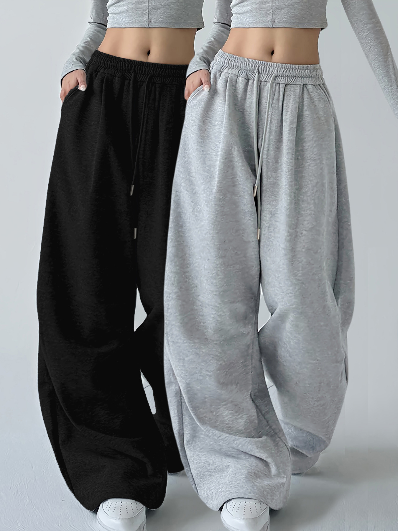 Women Shoes Joggers - Широкие спортивные брюки Y2K в стиле