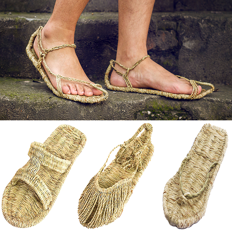 Women'S Shoes Hands Free - Сандалии мужские соломенные, босоножки ручной работы