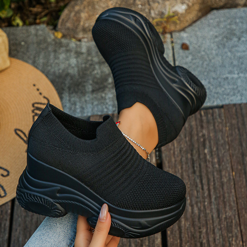 Женские вязаные белые кроссовк – обзор и цена Platform Sneakers Chunky