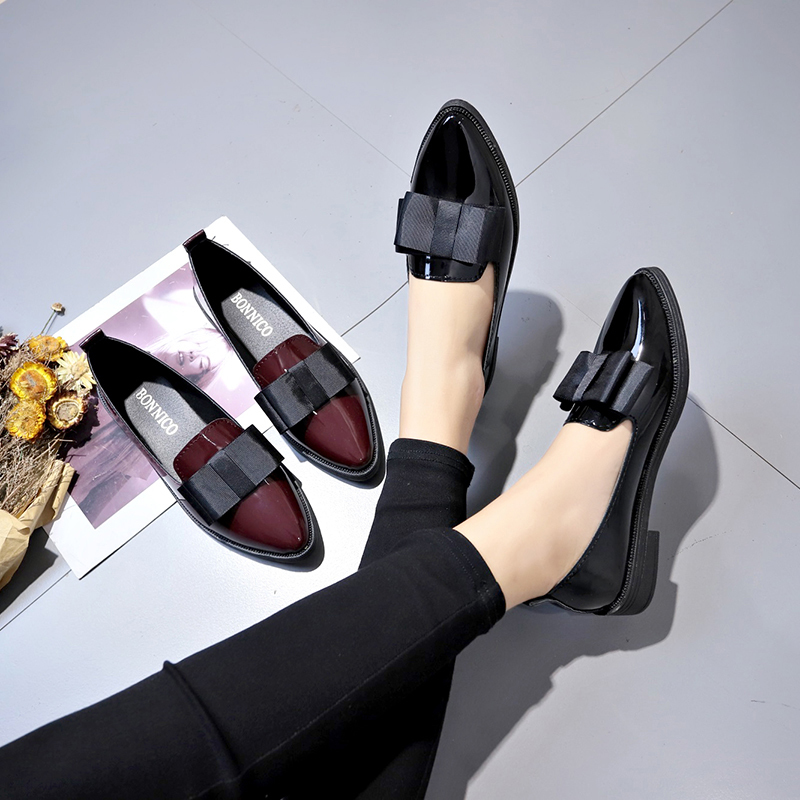 Черные/бордовые лакированные т – обзор и цена Women Shoes Loafers