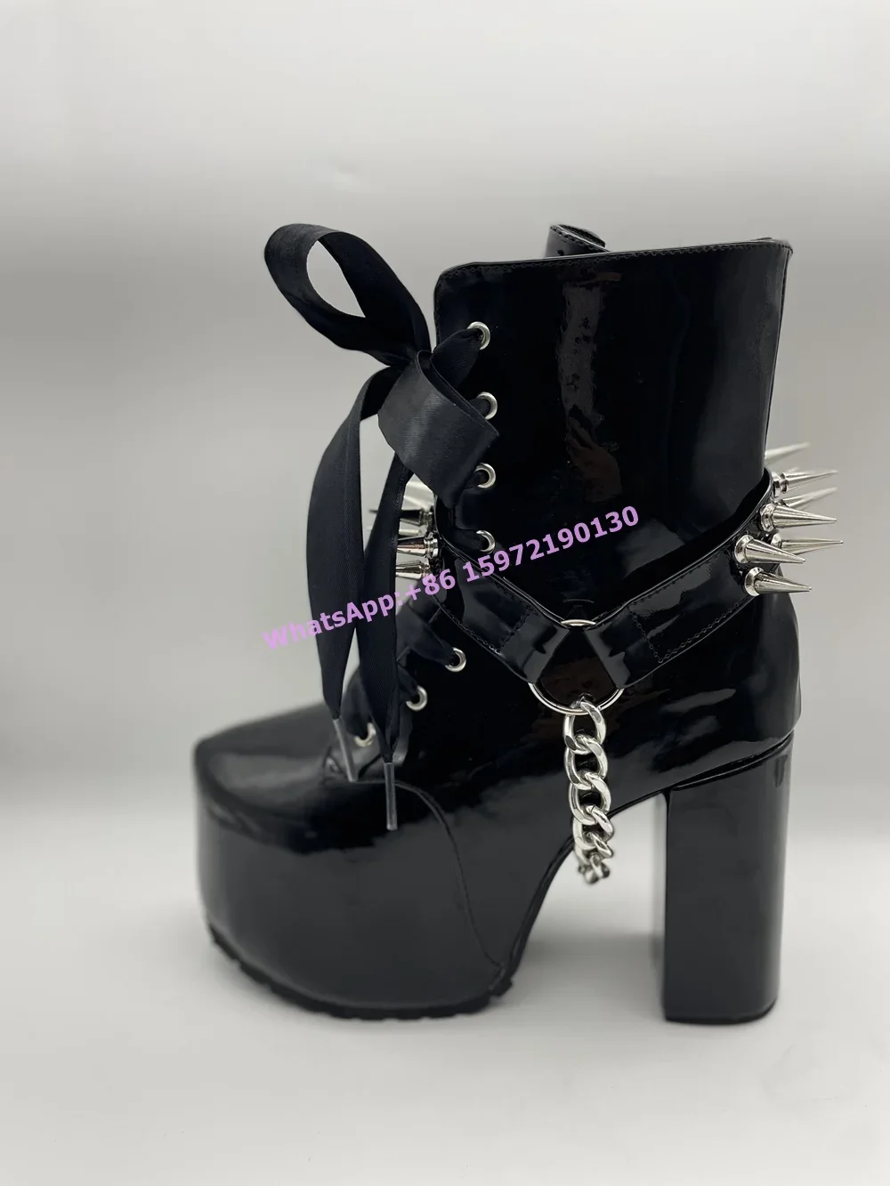 Ботинки-челси черные с лентами – обзор и цена Ribbon Tie Heel