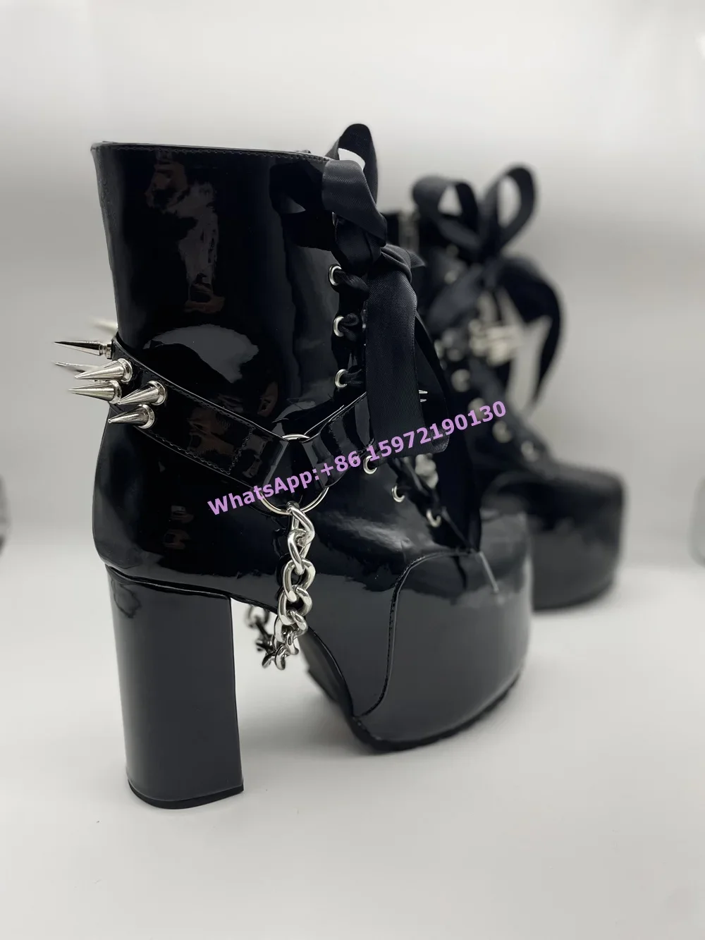 Ботинки-челси черные с лентами – обзор и цена Ribbon Tie Heel