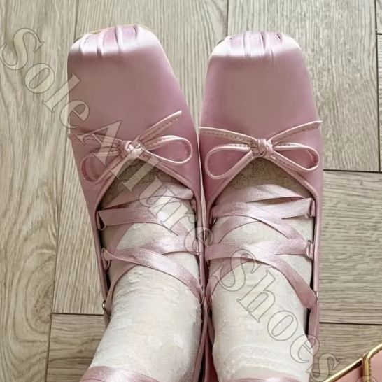 Женские балетки Y2K с атласным – обзор и цена Ribbon Tie Heel