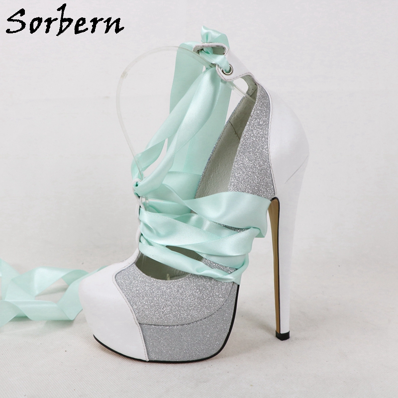 Sorbern/белые женские туфли-ло – обзор и цена Ribbon Tie Heel