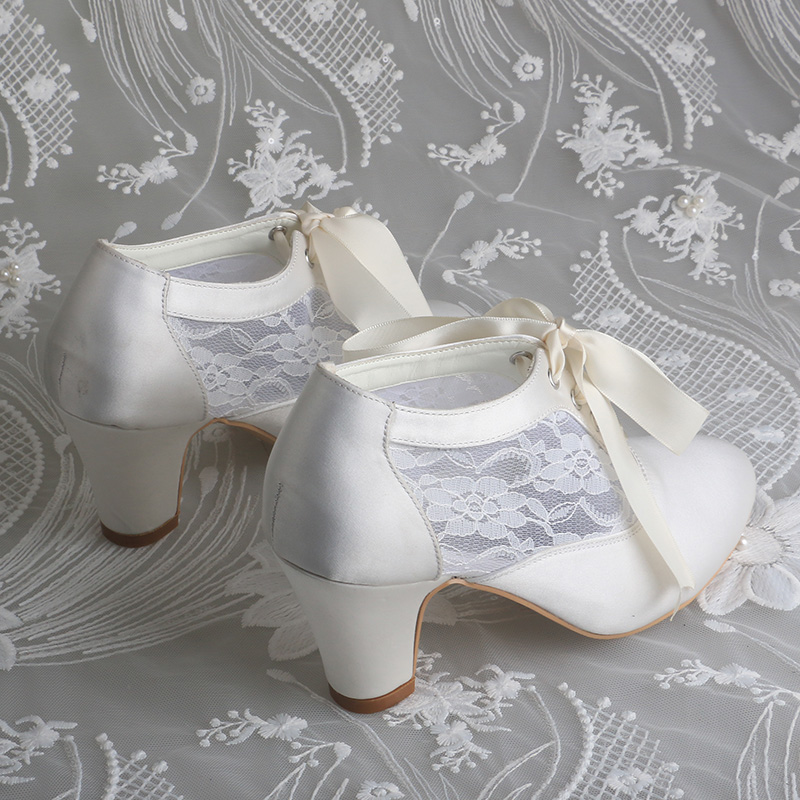 Свадебные туфли на блочном каб – обзор и цена Ribbon Tie Heel