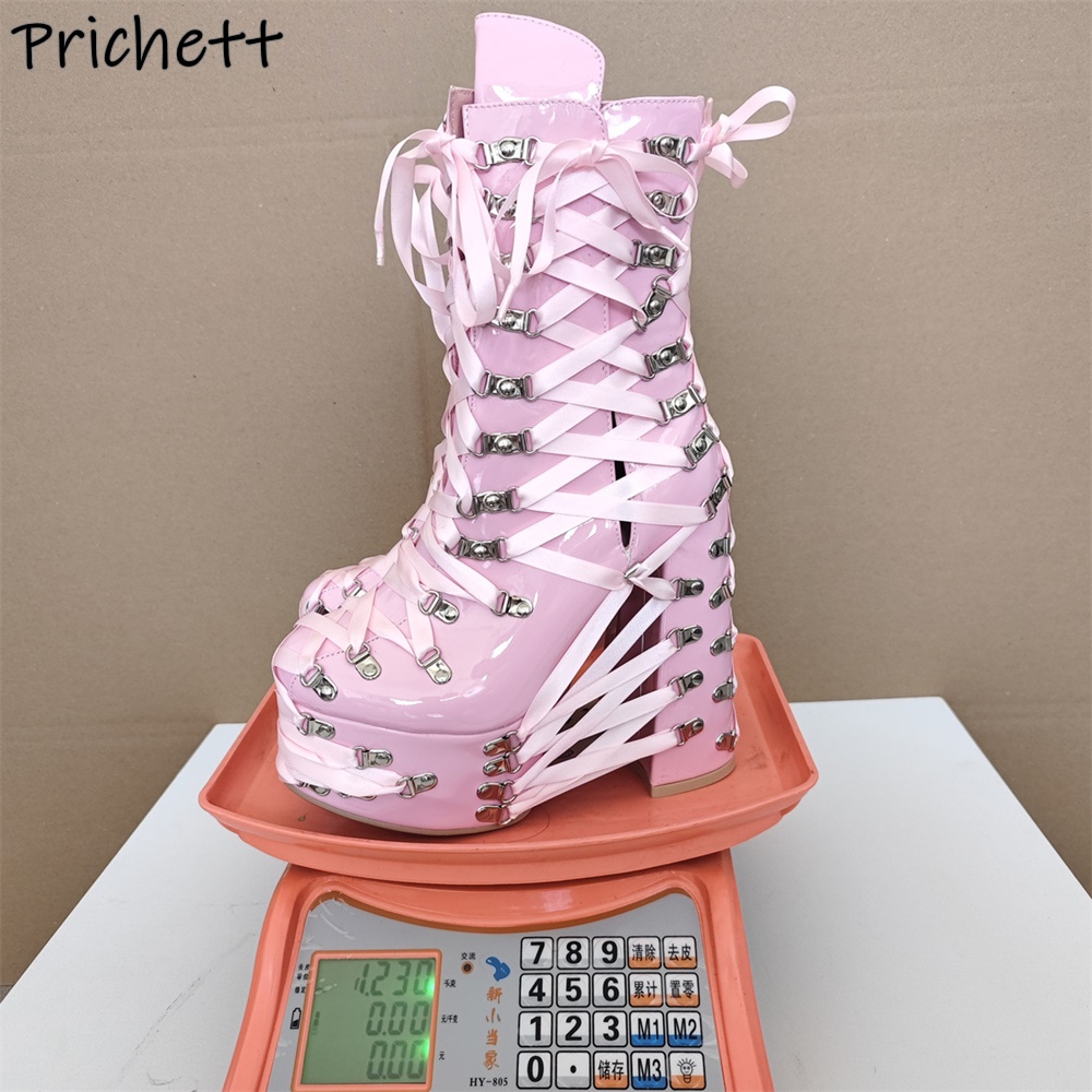 Черно-розовые ботильоны с пере – обзор и цена Ribbon Tie Heel