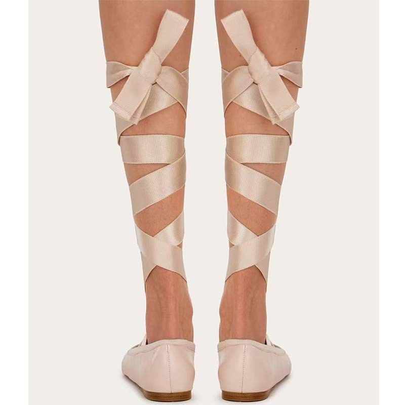 Женские балетки на плоской под – обзор и цена Ribbon Tie Heel