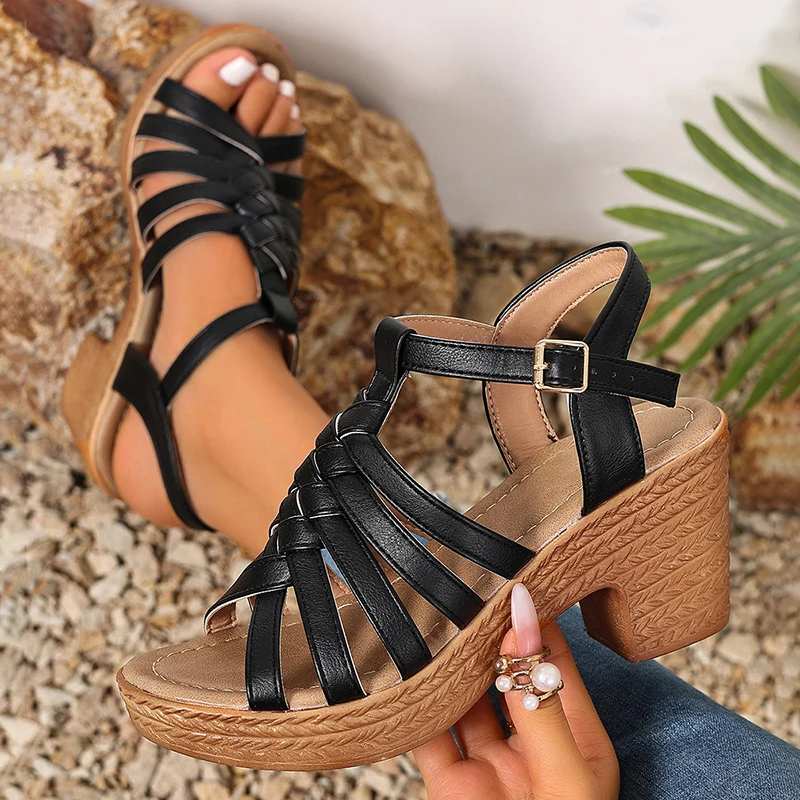 Модные сандалии на массивном к – обзор и цена Ankle Strap Heels